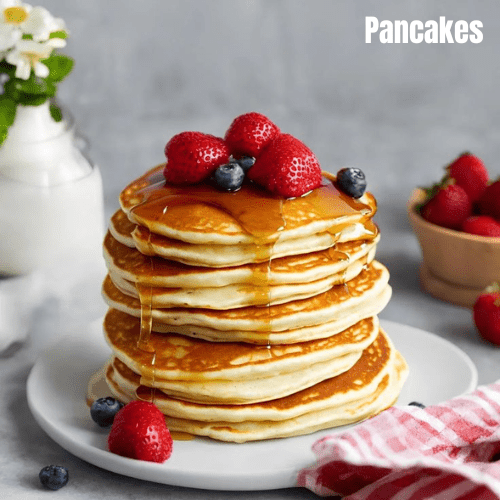 Fluffy Pancakes with Syrup: A Breakfast Delight