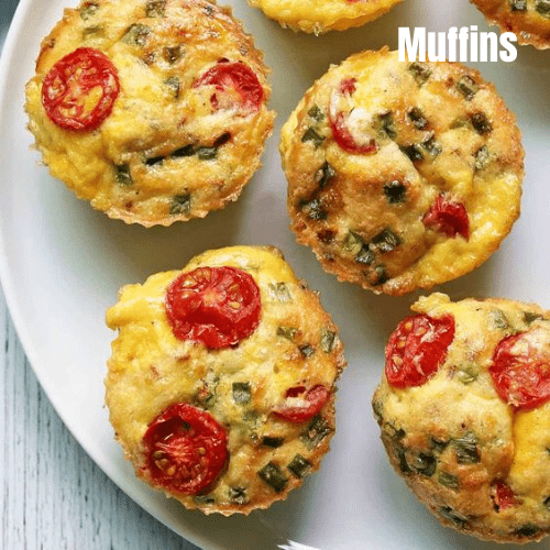 Breakfast Egg and veggies cheese Muffins 