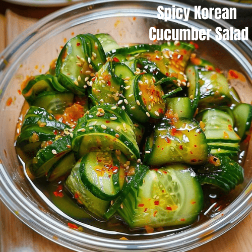 Spicy Korean Cucumber Salad with Gochugaru and Sesame