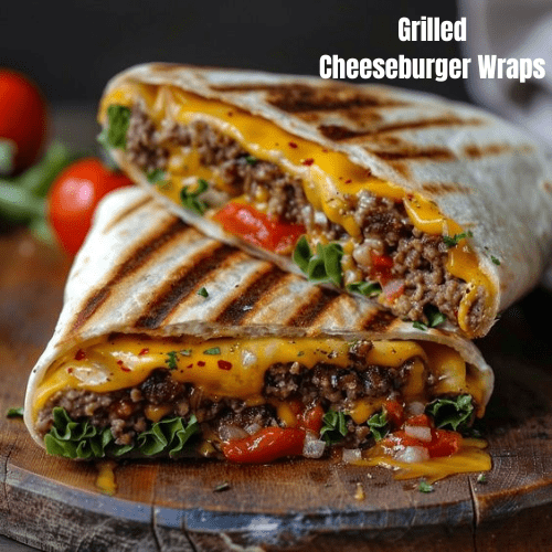 Grilled Cheeseburger Wraps: The Perfect Blend of Juicy Burgers and Crispy Tortilla!